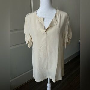 Daryl k lux designer 100% silk cream blouse $595